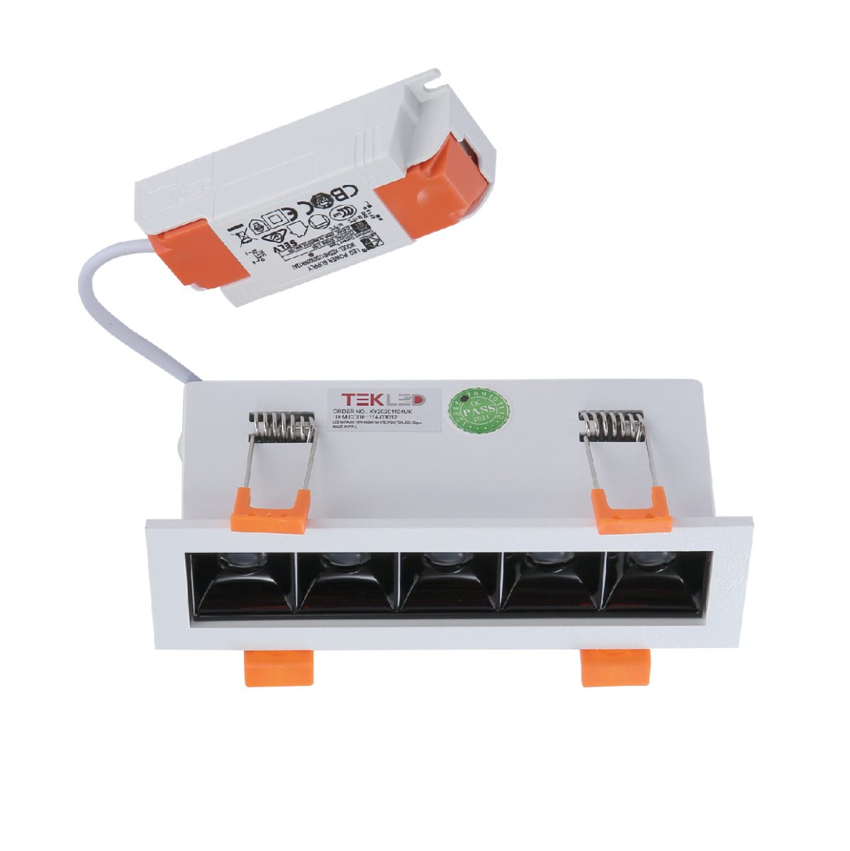 LED Mirage Laser Blade Recessed Rectangle Fixed Downlight 10W Cool Whi ...