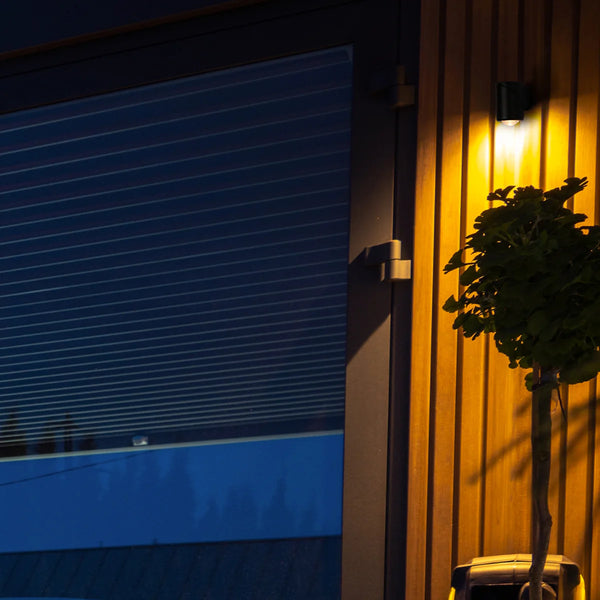 Rotatable Cylinders  Outdoor LED Wall Light Black 3000K Narrow Beam 182-034150 in play