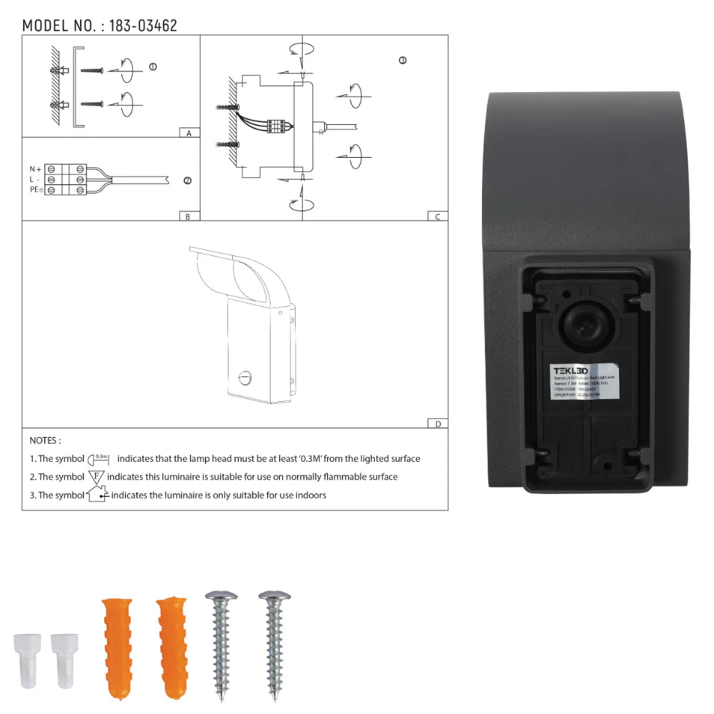 Senza LED Outdoor Wall Light 7W 3000K 16