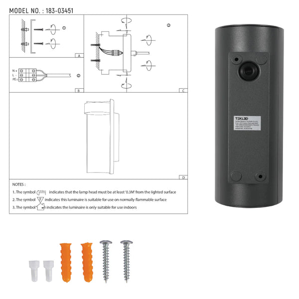 Splitted Bamboo LED Outdoor Wall Light 3000K/4000K/6500K 13W 15