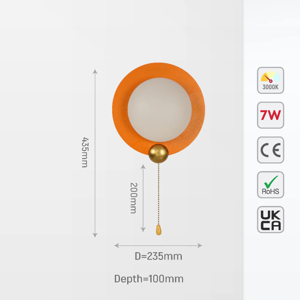 Stellar Modern Pull-Down Switch LED Wall Light, LED Wall Light, TEKLED 10