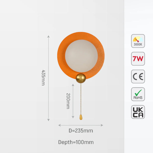 Stellar Modern Pull-Down Switch LED Wall Light, LED Wall Light, TEKLED 10