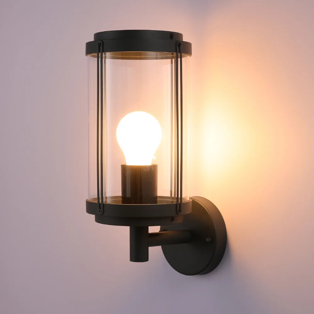Tanaro Vintage Outdoor Wall Lantern E27 Dark Grey 4