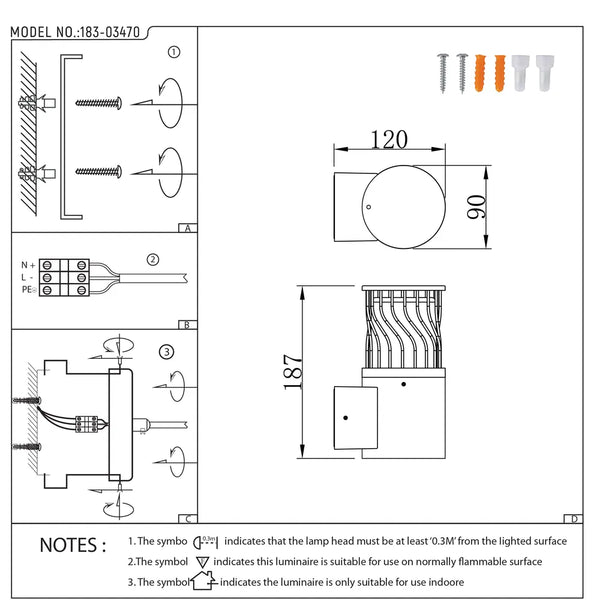 User manual for Twilight Wave LED Lantern Wall Light-183-03470
