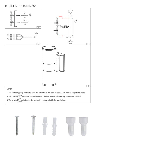 user manual Up-Down Outdoor Wall Lamp IP54 GU10 Dark Grey 2 lamp