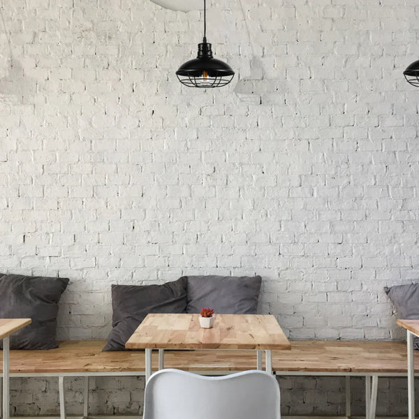 Urban Revive Caged Factory Ceiling Pendant Light Black 7