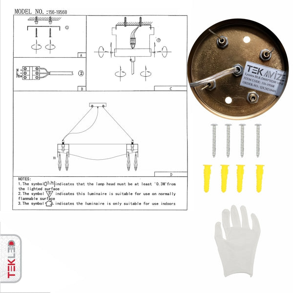 User manual for Faceted Long Pear Crystal Gold Metal Chandelier D600 with 10xG9 Fitting | TEKLED 156-19568