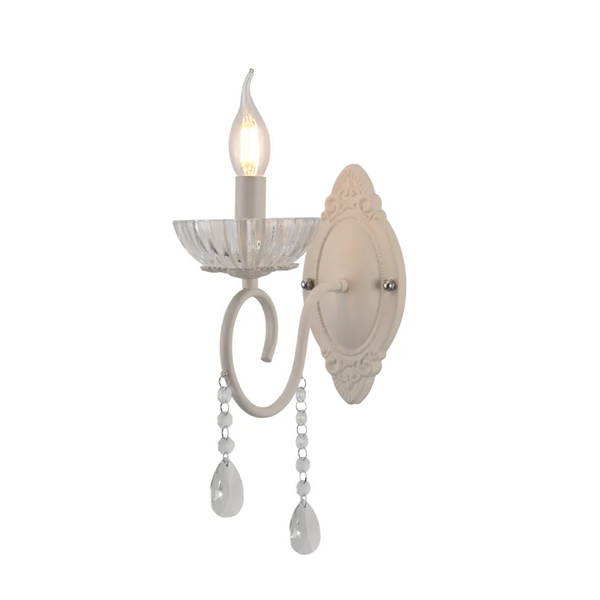 Main image of Vintage Metal & Glass Candle Wall Light | TEKLED 151-19924